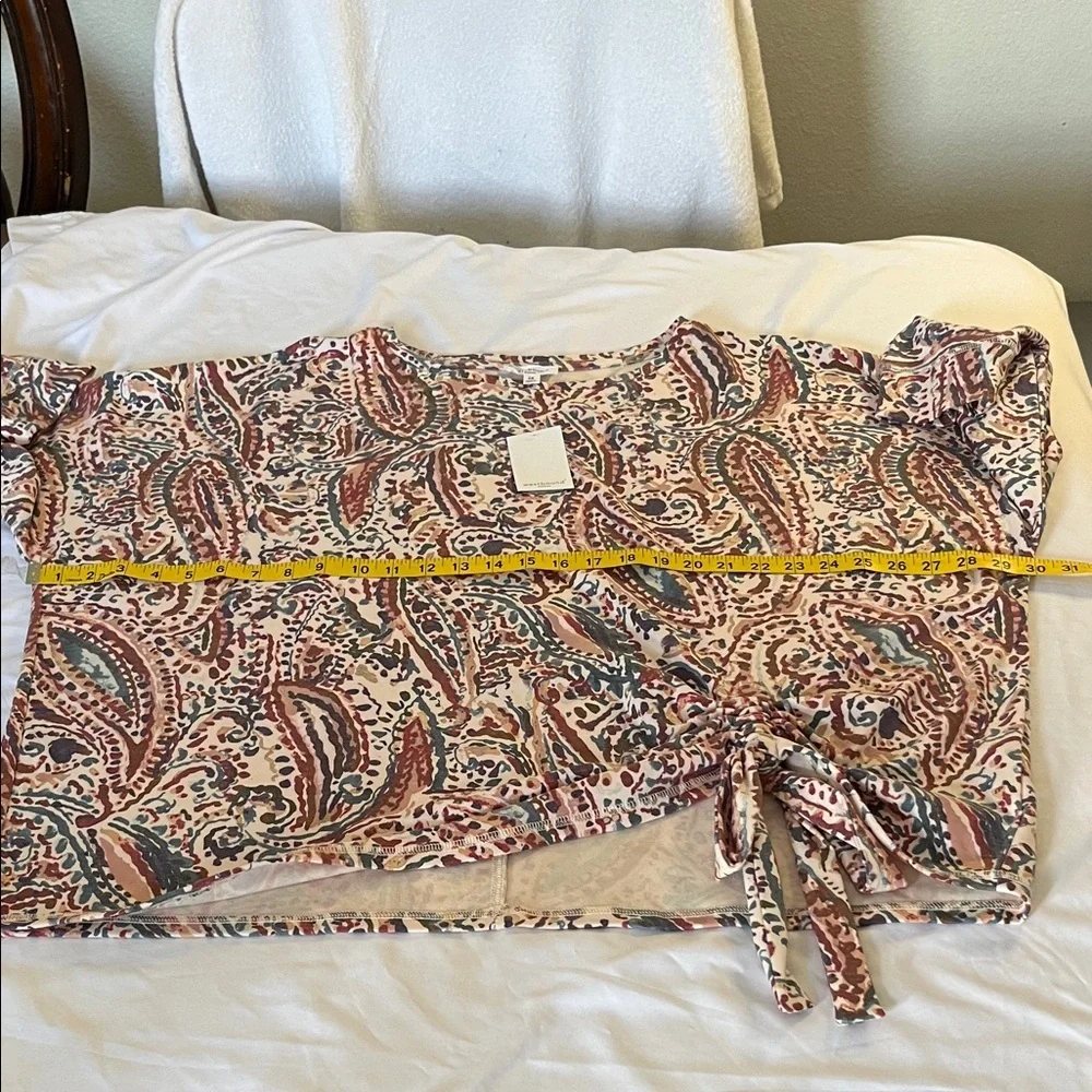 Westbound Multicolor Paisley Long Sleeve Top - Picture 6 of 11